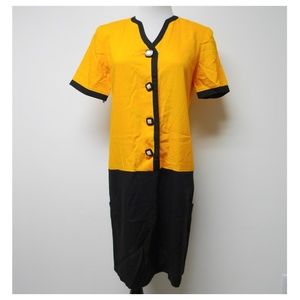 VTG 80s Damon Petite shirt dress . made in USA